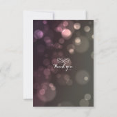 Glitter Bokeh Sparkle Wedding Vrijgezellenfeest RS RSVP Kaartje (Achterkant)