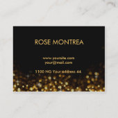 Glitter Bokeh-Visitekaartje met gouden en zwarte r Visitekaartje (Achterkant)