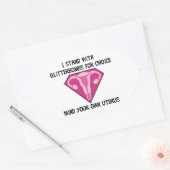 Glitter Bombs voor Keuze Ovale Sticker (Envelop)