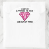 Glitter Bombs voor Keuze Ovale Sticker (Tas)