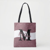 Glitter boodschappentas met eigen naam of tekst tote bag (Voorkant)