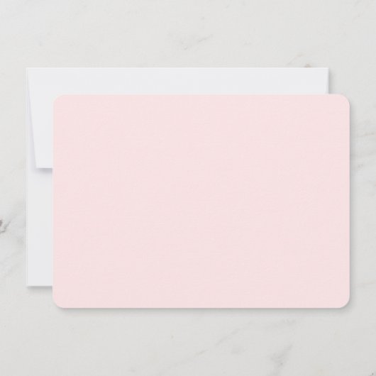 Glitter Border, Blush Pink Personalized Notitiekaartje (Achterkant)