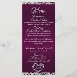 Glitter Border op Paarse bruiloft Menu