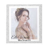 Glitter Border Pageant Autograph Notitieblok (Voorkant)