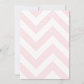 Glitter Bridal Shower Invitation Pink Gold Chevron Kaart (Achterkant)