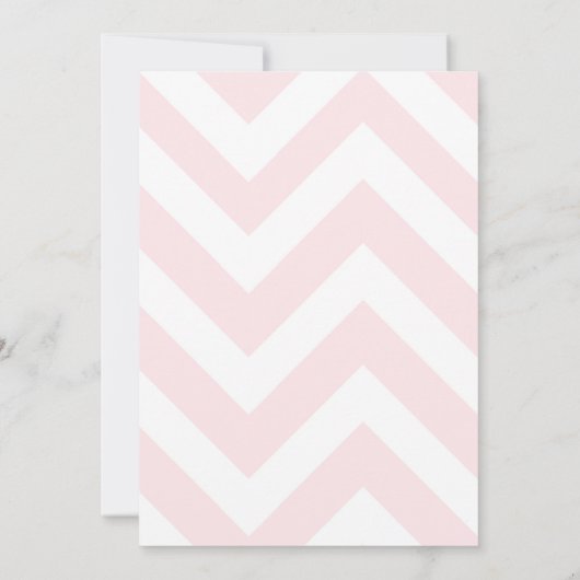 Glitter Bridal Shower Invitation Pink Gold Chevron Kaart (Achterkant)