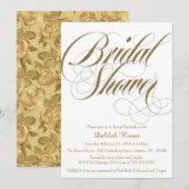 Glitter Bridal Shower-uitnodiging Kaart (Voorkant / Achterkant)