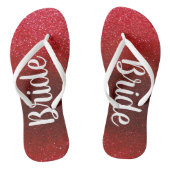 Glitter Bride Beach Wedding Summer Honeymoon Flip Teenslippers (Voetbed)