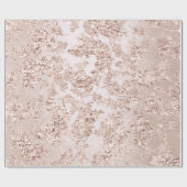 Glitter Bride Elegant Blush Roos Silver Stone Glam Cadeaupapier (Vlak)