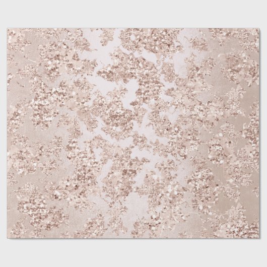 Glitter Bride Elegant Blush Roos Silver Stone Glam Cadeaupapier (Vlak)