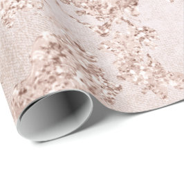 Glitter Bride Elegant Blush Roos Silver Stone Glam Cadeaupapier