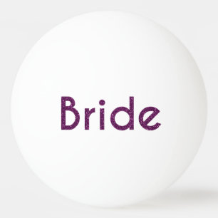 Glitter Bride Paars Pingpongbal