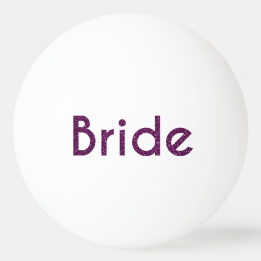 Glitter Bride Paars Pingpongbal (Voorkant)