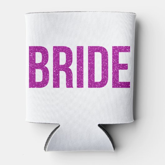 Glitter Bride Roze Blikjeskoeler (Voorkant)