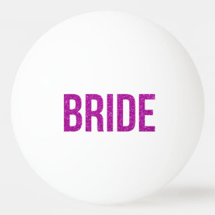 Glitter Bride Roze Pingpongbal