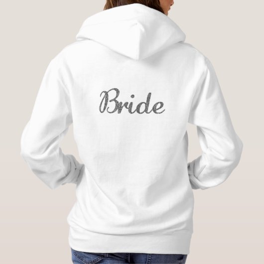 Glitter Bride Silver Hoodie (Achterkant)