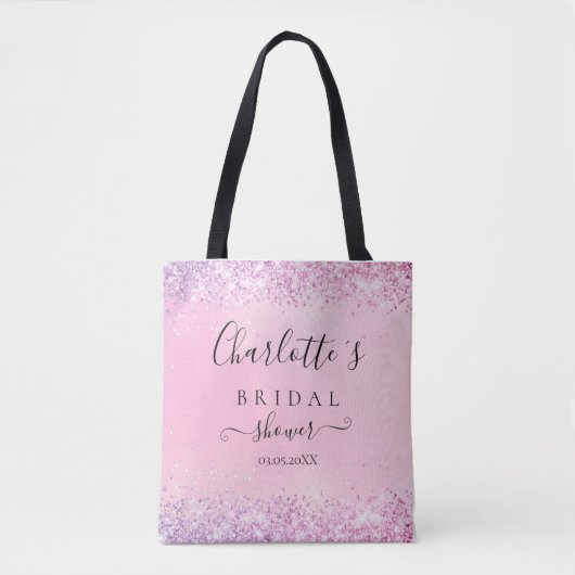 GLITTER BRIDESMAID GIFT-CANVAS TAS (Voorkant)