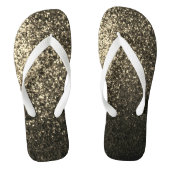 Glitter brons teenslippers (Voetbed)