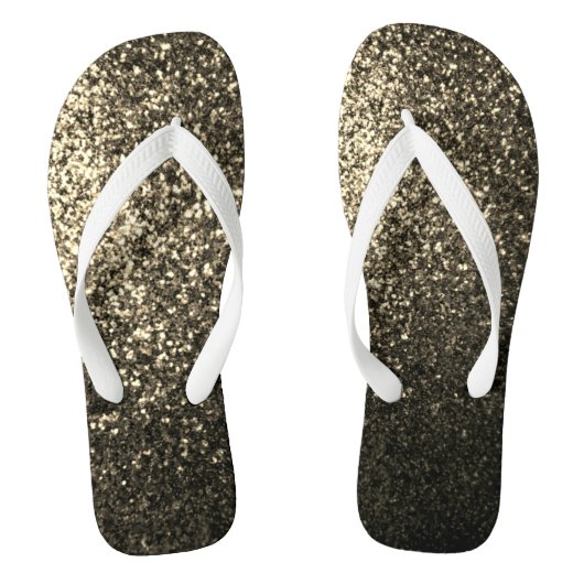 Glitter brons teenslippers (Voetbed)