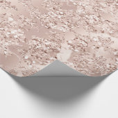 Glitter bruid Elegant Blush Roos Gouden Vonk Glam Cadeaupapier (Hoek)