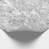 Glitter Bruid Marmer Grijs Grijs Zilver Steen Abst Cadeaupapier (Hoek)