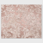 Glitter Bruid Marmeren Blush Roos Zilveren Stenen  Cadeaupapier (Vlak)