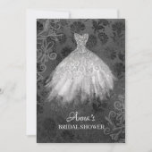 * Glitter Bruidsjurk Bruids Witte jurk Douche Kaart (Voorkant)