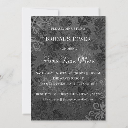 * Glitter Bruidsjurk Bruids Witte jurk Douche Kaart (Achterkant)