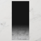 Glitter bruiloft ceremonie diner menu (Achterkant)