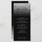 Glitter bruiloft ceremonie diner menu (Voorkant / Achterkant)