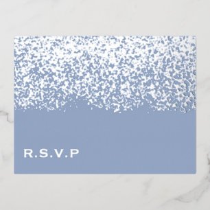 Glitter Bruiloft RSVP Folie Feestdagen Briefkaart