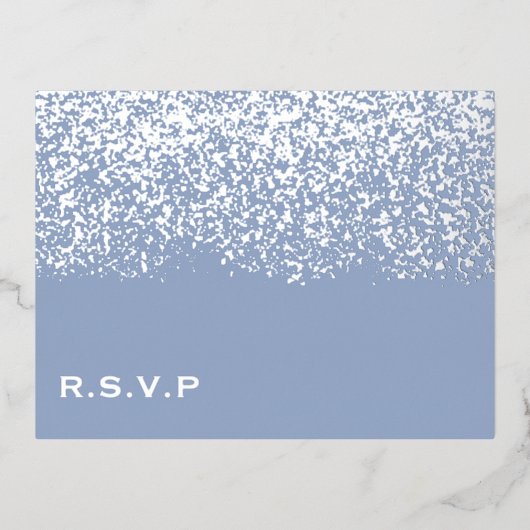 Glitter bruiloft RSVP Folie Feestdagen Briefkaart (Voorkant)