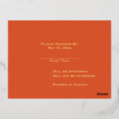 Glitter bruiloft RSVP Folie Feestdagen Briefkaart (Achterkant)