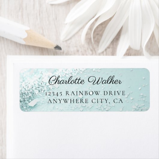 Glitter Bruiloftsfeest  Etiket (Insitu)