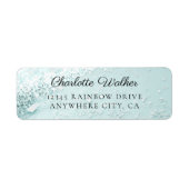 Glitter Bruiloftsfeest  Etiket (Voorkant)