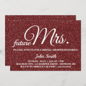 Glitter Bruiloftsfeest toekomstige mevrouw Kaart (Voorkant / Achterkant)