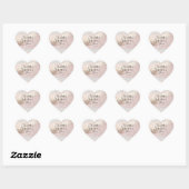 Glitter Bruiloftsfeestje   Hart Sticker (Vel)
