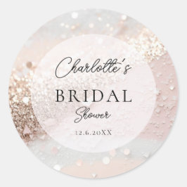 Glitter Bruiloftsfeestje   Ronde Sticker