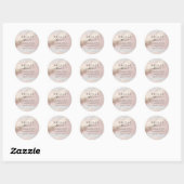 Glitter Bruiloftsfeestje   Ronde Sticker (Vel)