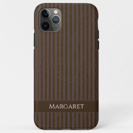 Glitter bruin | Minimaal Modern Initiaal Monogram Case-Mate iPhone Case