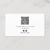 Glitter brush modern salon Business Card Visitekaartje (Achterkant)
