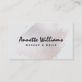 Glitter brush modern salon Business Card Visitekaartje (Voorkant)