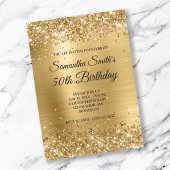 Glitter Brushed Folie Monogram 50e verjaardag Kaart