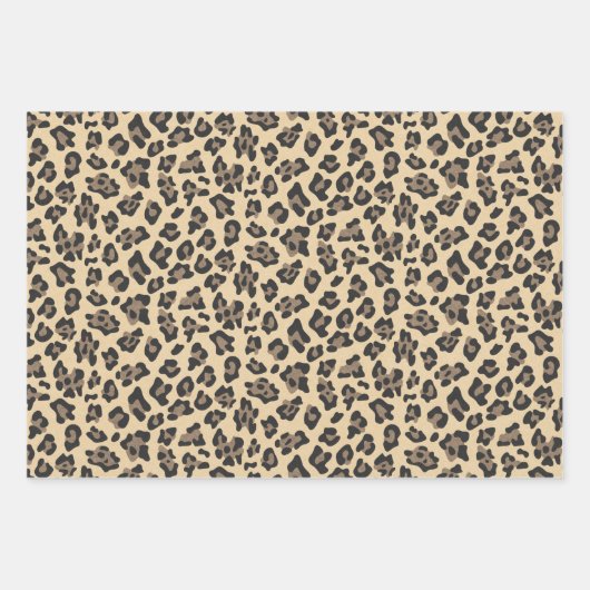 Glitter Buffalo Pset Leopard Inpakpapier Vel (Voorkant 3)