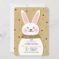 Glitter Bunny Uitnodiging