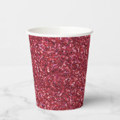 Glitter Burgundy Wine Sparkle Vrijgezellenfeest Papieren Bekers (Links)