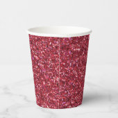 Glitter Burgundy Wine Sparkle Vrijgezellenfeest Papieren Bekers (Rechts)