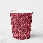 Glitter Burgundy Wine Sparkle Vrijgezellenfeest Papieren Bekers (Voorkant)