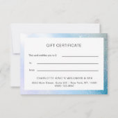GLITTER BUSINESS CERTIFICAAT, cadeau voor u (Achterkant)