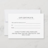 GLITTER BUSINESS CERTIFICAAT, cadeau voor u (Achterkant)